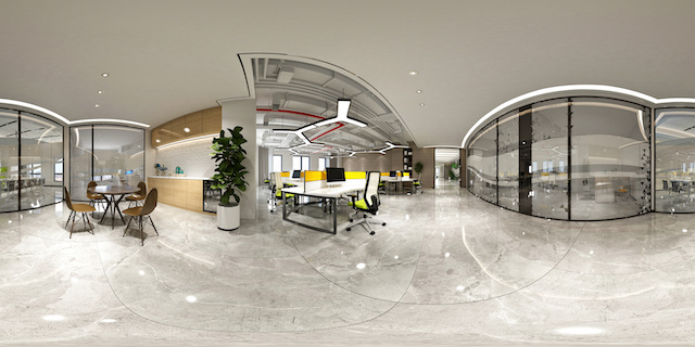 360度カメラによるオフィスの映像
