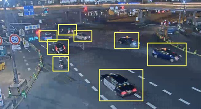 AI画像解析による交通量調査のイメージ

