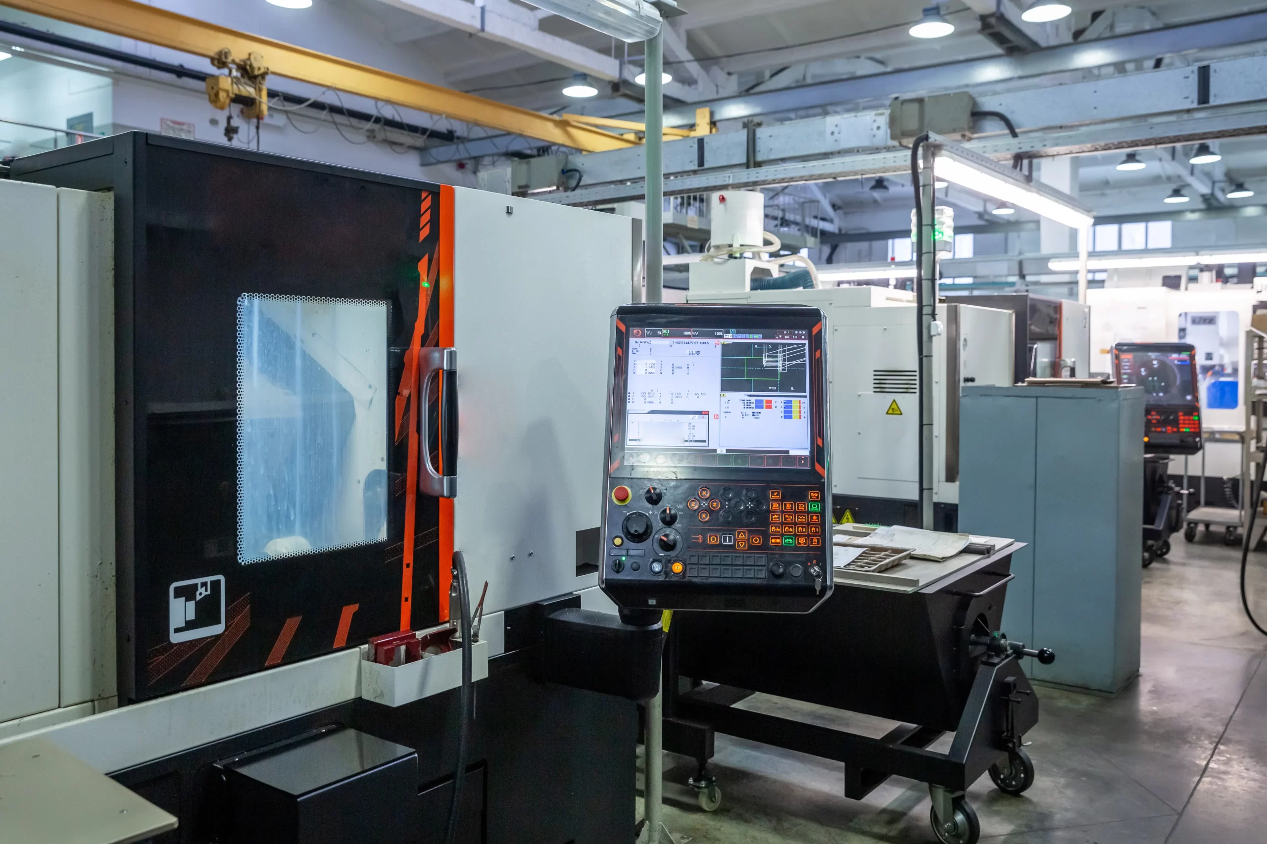 工場　機械の画面